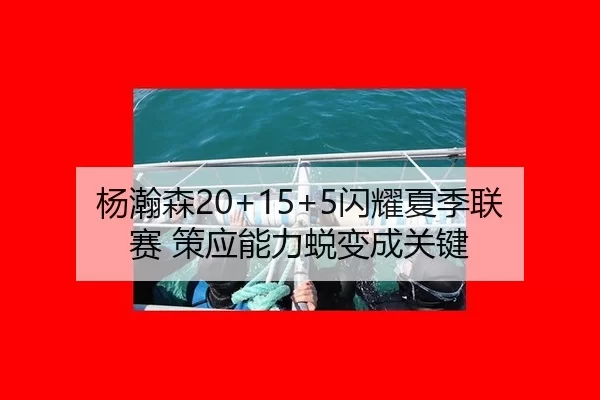杨瀚森20+15+5闪耀夏季联赛 策应能力蜕变成关键
